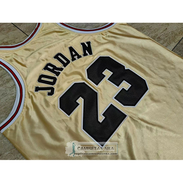Camiseta Chicago Bulls Michael Jordan NO 23 75th Anniversary Mitchell & Ness 1997-98 Oro